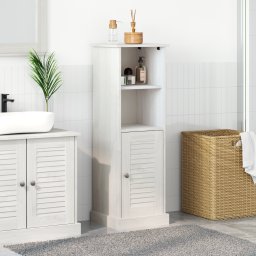 vidaXL Badkamerkast VIGO Wit en Antiek Wit 37 x 34 x 110 cm