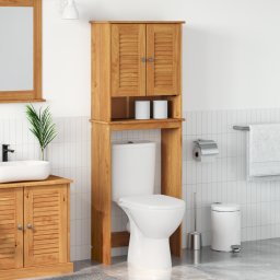 vidaXL Toiletkast VIGO Bruin en Honingbruin 60 x 27 x 161 cm