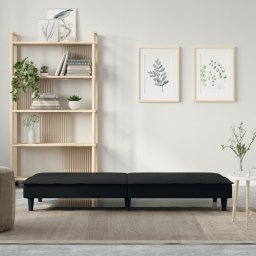 vidaXL Slaapbank stof zwart
