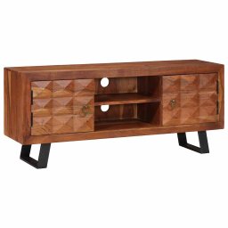 vidaXL TV-kast Honingbruin 112 x 30 x 48 cm Massief acaciahout