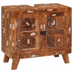 vidaXL Badkamerkast Massief gerecycled hout en engineered hout