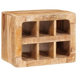 vidaXL Wijnrek met opslag Bruin 44 x 30 x 35 cm Massief Mango Hout