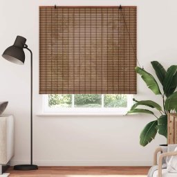 vidaXL Rolgordijn Bruin 150 x 220 cm Bamboe