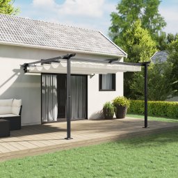 vidaXL Paviljoen 300 x 300 x 200 cm Crèmekleurig Polyester