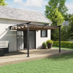 vidaXL Paviljoen 300 x 300 x 200 cm Taupe Polyester