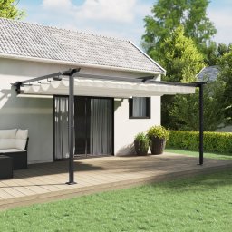 vidaXL Paviljoen 400 x 300 x 200 cm Crèmekleurig Polyester