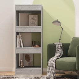 vidaXL Boekenkast/kamerscherm 40x30x103 cm bewerkt hout betongrijs
