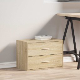 vidaXL Kast met 2 lades 60x31x40 cm bewerkt hout sonoma eikenkleur