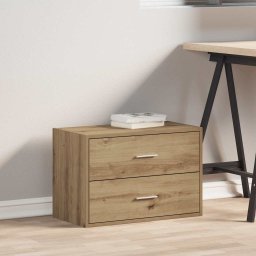 vidaXL Kast met 2 lades 60x31x40 cm bewerkt hout artisanaal eikenkleur