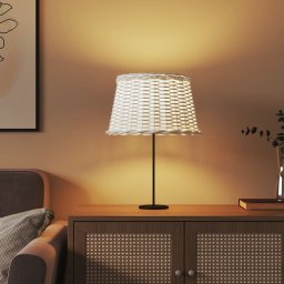 vidaXL Lampenkap Ø45x28 cm wicker wit