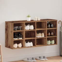 vidaXL Schoenenkast 103 x 30 x 51 cm Bewerkt hout Oud hout