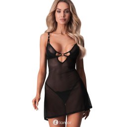 * OBSESSIVE Zwarte Negligé & String, Alliane