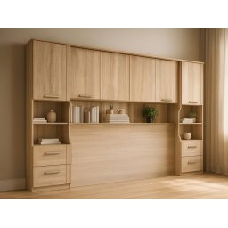 Brugkast RIGA 160 cm sonoma met achtergrond plank