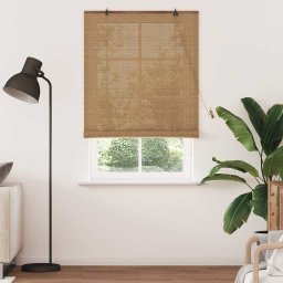 vidaXL Rolgordijn Bruin 120 x 220 cm Bamboe
