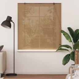 vidaXL Rolgordijn Bruin 140 x 160 cm Bamboe