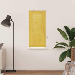 vidaXL Rolgordijn Geel 60 x 160 cm Bamboe