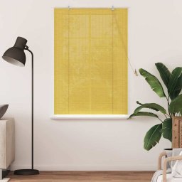 vidaXL Rolgordijn Geel 100 x 160 cm Bamboe