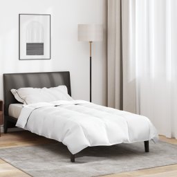 vidaXL Dekbed 135 x 220 cm Lente, Najaar/Herfst Veren Wit Ademend
