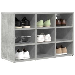 vidaXL Schoenenkast 77,5 x 30 x 51 cm Bewerkt hout Betongrijs