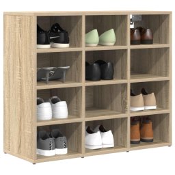 vidaXL Schoenenkast 77,5 x 30 x 67 cm Bewerkt hout Sonoma Eiken