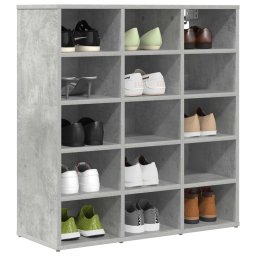 vidaXL Schoenenkast 77,5 x 30 x 83,5 cm Bewerkt hout Betongrijs