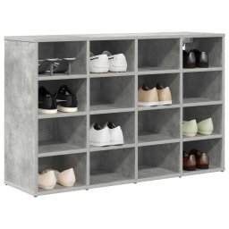 vidaXL Schoenenkast 103 x 30 x 67 cm Bewerkt hout Betongrijs