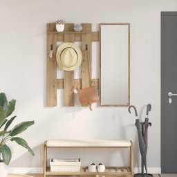 vidaXL Wandgemonteerde kapstok Muurmontage Artisan Eiken Bewerkt hout