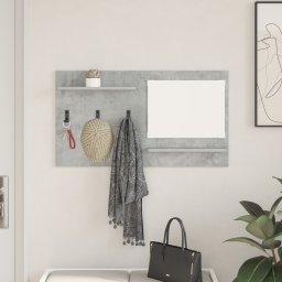 vidaXL Wandgemonteerde kapstok Muurmontage Beton Grijs 90 x 10 x 50 cm