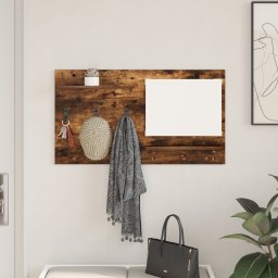vidaXL Wandgemonteerde kapstok Muurmontage Gerookt eiken Bewerkt hout