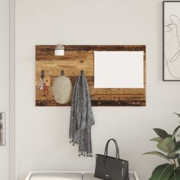 vidaXL Wandgemonteerde kapstok Muurmontage Oudhout 90 x 10 x 50 cm