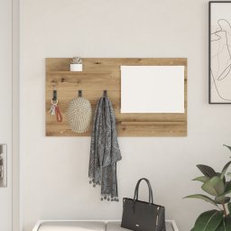 vidaXL Wandgemonteerde kapstok Muurmontage Artisan Eiken Bewerkt hout
