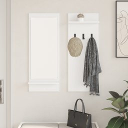 vidaXL Wandgemonteerde kapstok Muurmontage Wit 70 x 10 x 90 cm