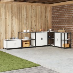 vidaXL Keukenplankeenheid HATTEM Wit 90 x 50 x 92 cm Staal