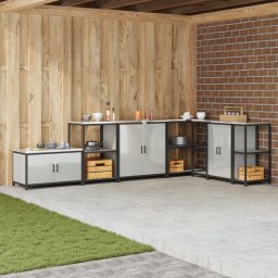 vidaXL Keukenplankeenheid HATTEM Zilverkleurig 60 x 50 x 92 cm Staal
