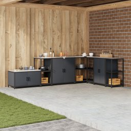 vidaXL Keukenplankeenheid HATTEM Antracietkleurig 40 x 50 x 92 cm