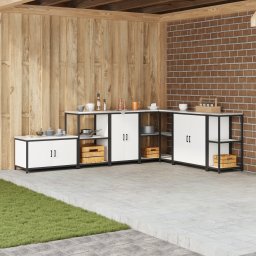 vidaXL Keukenopslag Kast HATTEM Wit 60 x 50 x 92 cm Staal