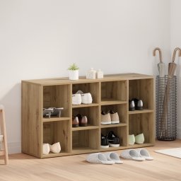 vidaXL Schoenenbank 103 x 30 x 54,5 cm Bewerkt hout Artisanaal eiken