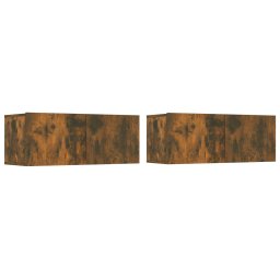 vidaXL 6-delige Tv-meubelset bewerkt hout gerookt eikenkleurig