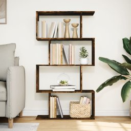 vidaXL Kamerscherm / boekenkast 4-laags 70x24x129 cm hout gerookt eik