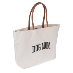 TIAKI canvas boodschappentas "Dog Mom" voor dierenliefhebbers