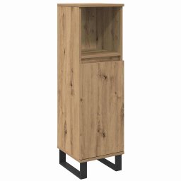 vidaXL Badkamermeubelset 3 st Bruin 30 x 30 x 180 cm Bewerkt hout