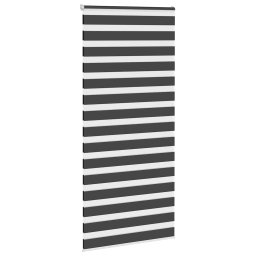 vidaXL Zebra rolgordijn 95x200 cm stofbreedte 90,9 cm zwart