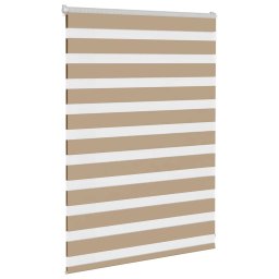 vidaXL Zebra Blind 110x100 cm stofbreedte 105,9 cm polyester zandbruin