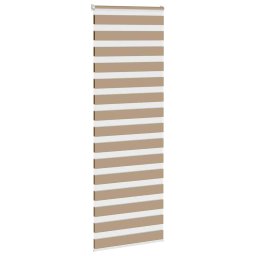 vidaXL Zebra Blind 90x200 cm stofbreedte 85,9 cm polyester zandbruin