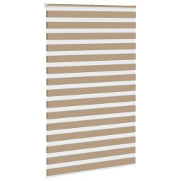 vidaXL Zebra Blind 145x230 cm stofbreedte 140,9 cm polyester zandbruin