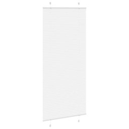 vidaXL Plissé rolgordijn 90x200 cm stofbreedte 89,4 cm polyester wit