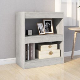 vidaXL Boekenkast/kamerscherm 60x30x72 cm betongrijs
