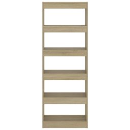 vidaXL Boekenkast/kamerscherm 60x30x166 cm bewerkt hout sonoma eiken