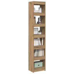 vidaXL Boekenkast/kamerscherm 40x30x198 cm artisanaal eikenkleur