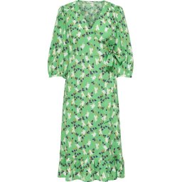 ONLY - Maat XL - ONLOLIVIA 3/4 WRAP MIDI DRESS WVN NOOS Dames Jurk